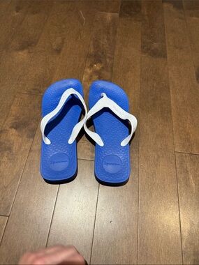Ipanema Brazil Blue Flip Flops with White Straps